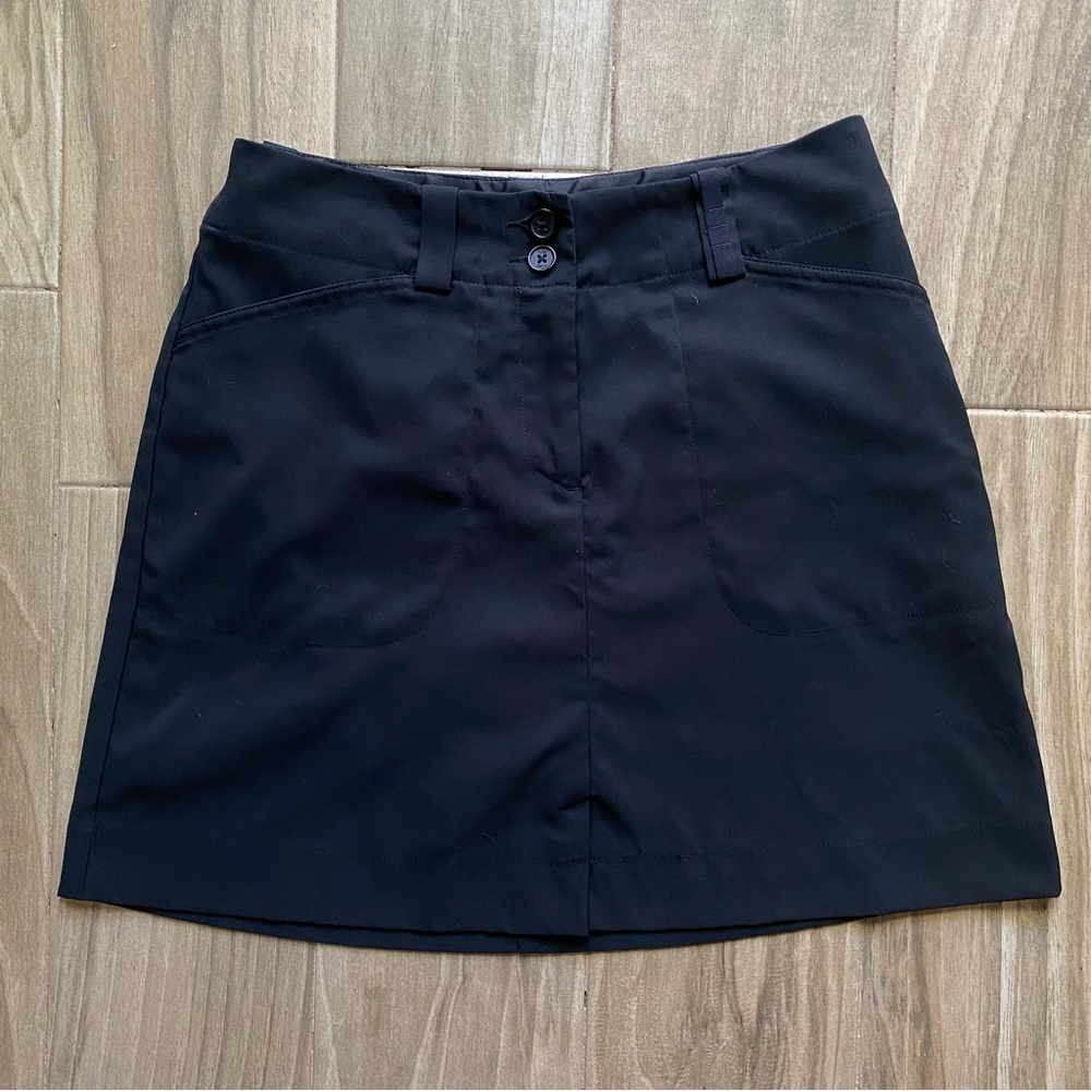 Nike golf dri-fit drifit black mini skort active skirt with shorts size 2